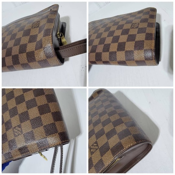 Authentic LOUIS VUITTON Damier Ebene Pochette Saint Louis Clutch Bag Bro… - Picture 16 of 16